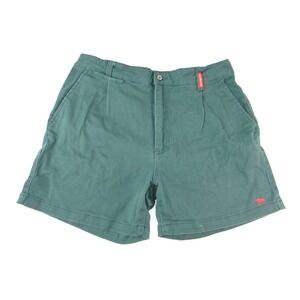 Ringers Western Mens Workwear Shorts‎ Green Size 32 Cotton Twill Pleated 2781
